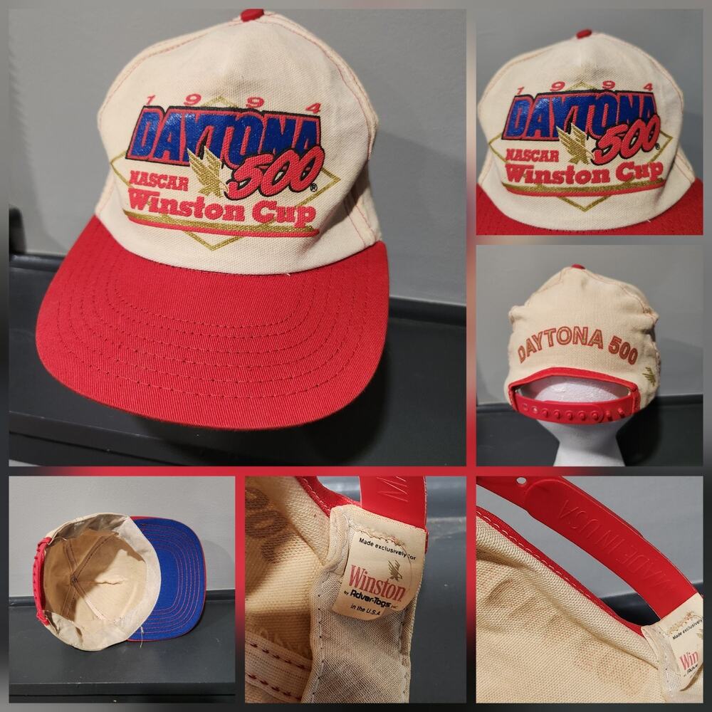 VTG 90s NASCAR 1994 Daytona 500 Winston‎ Cup USA Made Snapback Hat Cap 1990s